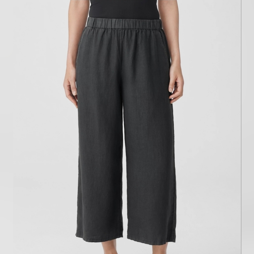 Eileen Fisher Organic Linen Wide Leg Pants